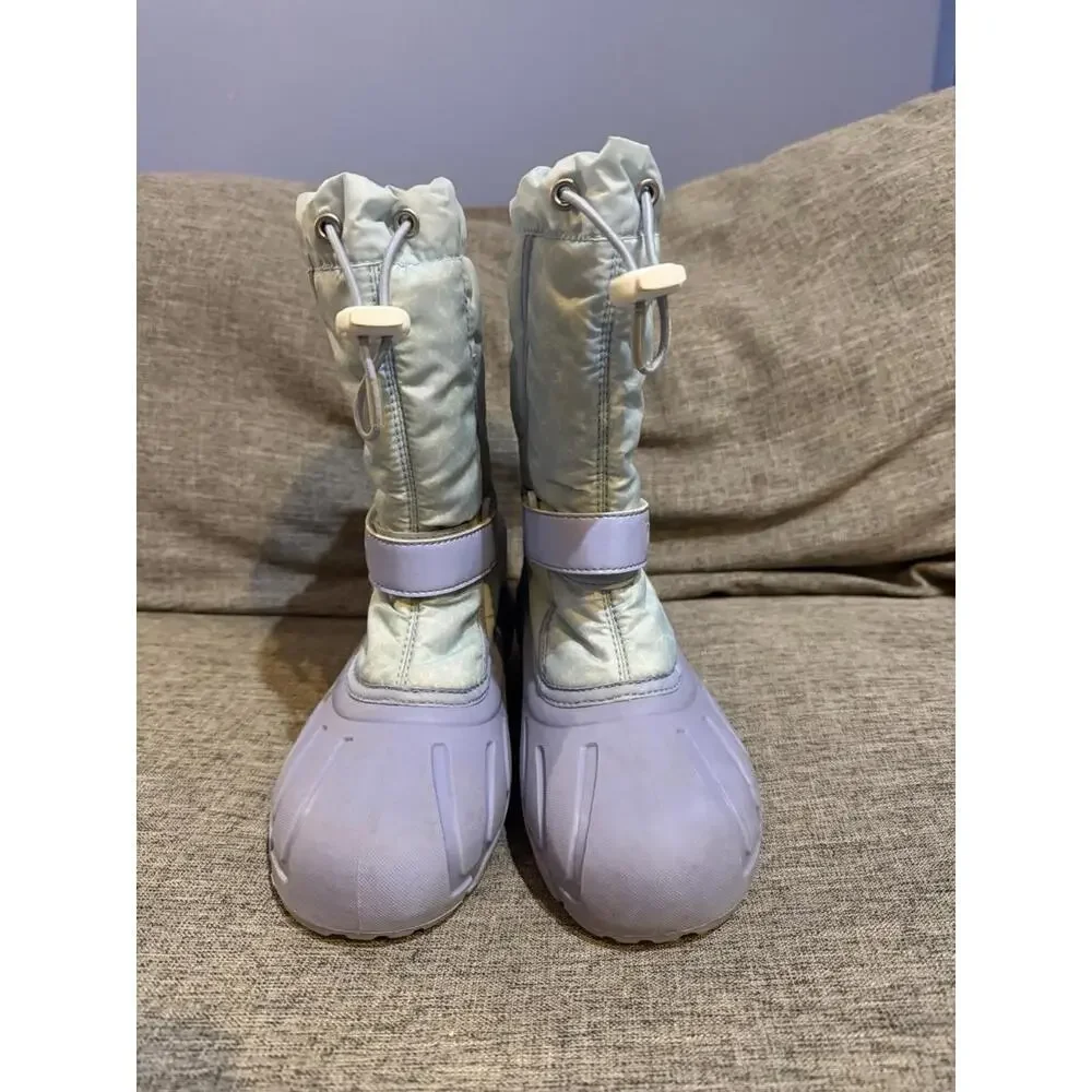 Sorel Disney Frozen Elsa Winter Boots YOUTH Size 4 Y Light Blue Pull On